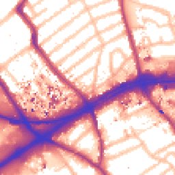 Daytime road noise heatmap for TW8 9NT