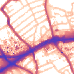 Daytime road noise heatmap for TW8 9PD