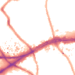 Night-time road noise heatmap for TW8 9PD
