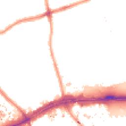 Night-time road noise heatmap for TW8 9PN