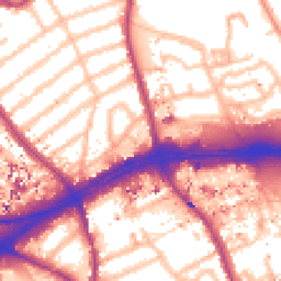 Daytime road noise heatmap for TW8 9PS