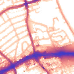 Daytime road noise heatmap for TW8 9QB