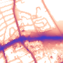 Daytime road noise heatmap for TW8 9QH