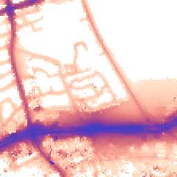 Daytime road noise heatmap for TW8 9QL