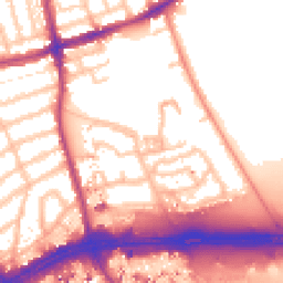 Daytime road noise heatmap for TW8 9QN