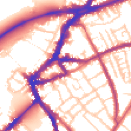 Daytime road noise heatmap for TW9 1AA