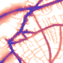 Daytime road noise heatmap for TW9 1AS