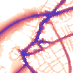 Daytime road noise heatmap for TW9 1BP