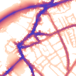 Daytime road noise heatmap for TW9 1EE