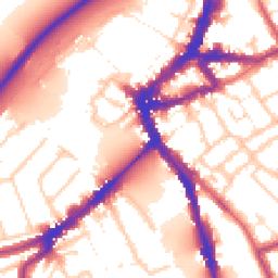 Daytime road noise heatmap for TW9 1EP