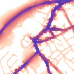 Daytime road noise heatmap for TW9 1HE