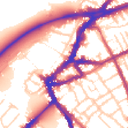 Daytime road noise heatmap for TW9 1HJ