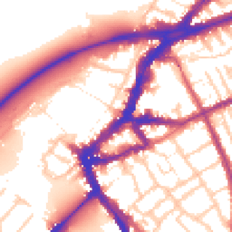 Daytime road noise heatmap for TW9 1HP