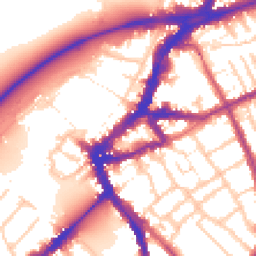 Daytime road noise heatmap for TW9 1HY
