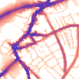 Daytime road noise heatmap for TW9 1LL