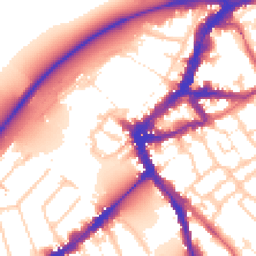 Daytime road noise heatmap for TW9 1ND