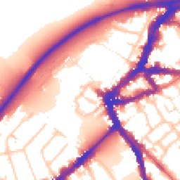 Daytime road noise heatmap for TW9 1NH
