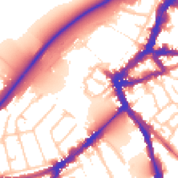 Daytime road noise heatmap for TW9 1NP