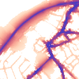 Daytime road noise heatmap for TW9 1NQ