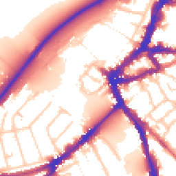 Daytime road noise heatmap for TW9 1NR