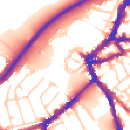 Daytime road noise heatmap for TW9 1NS