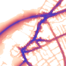 Daytime road noise heatmap for TW9 1QH