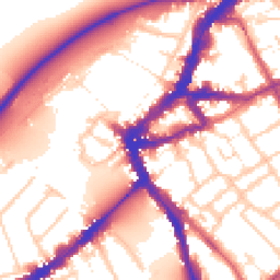 Daytime road noise heatmap for TW9 1RJ