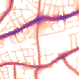 Daytime road noise heatmap for TW9 1TF
