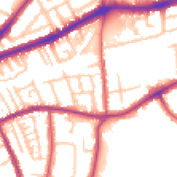 Daytime road noise heatmap for TW9 1XT