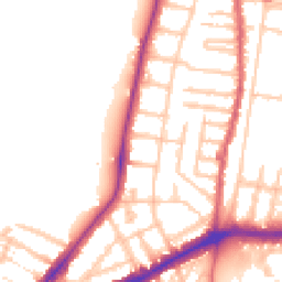 Daytime road noise heatmap for TW9 2DQ