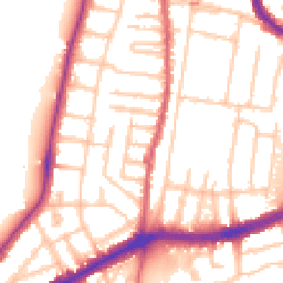 Daytime road noise heatmap for TW9 2EG