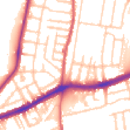 Daytime road noise heatmap for TW9 2EP