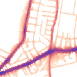 Daytime road noise heatmap for TW9 2HR