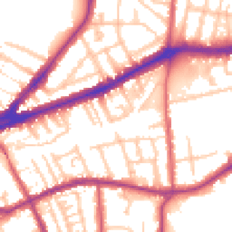 Daytime road noise heatmap for TW9 2JW