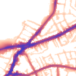 Daytime road noise heatmap for TW9 2PL