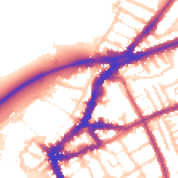 Daytime road noise heatmap for TW9 2RG