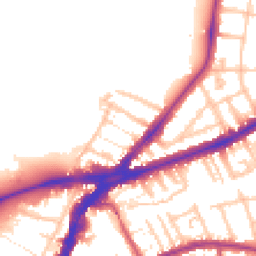 Daytime road noise heatmap for TW9 2TF