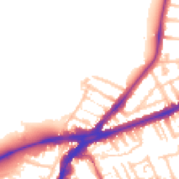 Daytime road noise heatmap for TW9 2TQ