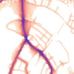 Daytime road noise heatmap for TW9 3DB