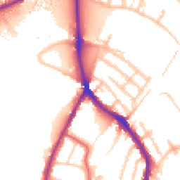Daytime road noise heatmap for TW9 3DT