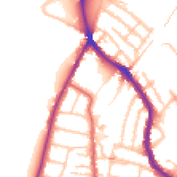 Daytime road noise heatmap for TW9 3HW