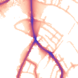 Daytime road noise heatmap for TW9 3JB