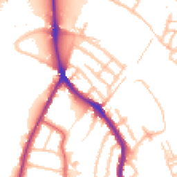 Daytime road noise heatmap for TW9 3JF