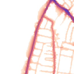 Daytime road noise heatmap for TW9 3JT