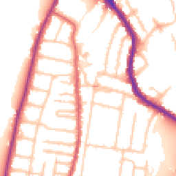 Daytime road noise heatmap for TW9 3NF
