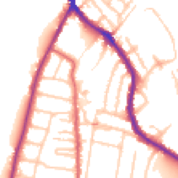Daytime road noise heatmap for TW9 3PN