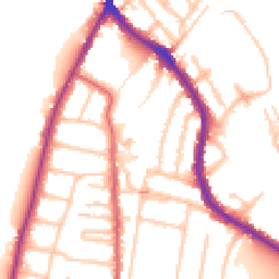 Daytime road noise heatmap for TW9 3PP