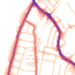 Daytime road noise heatmap for TW9 3QD