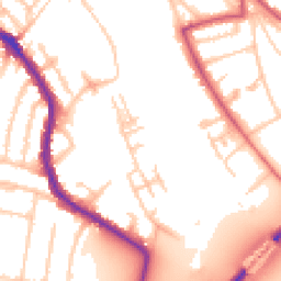Daytime road noise heatmap for TW9 4BP