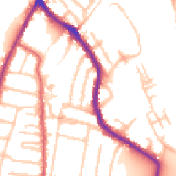 Daytime road noise heatmap for TW9 4DD